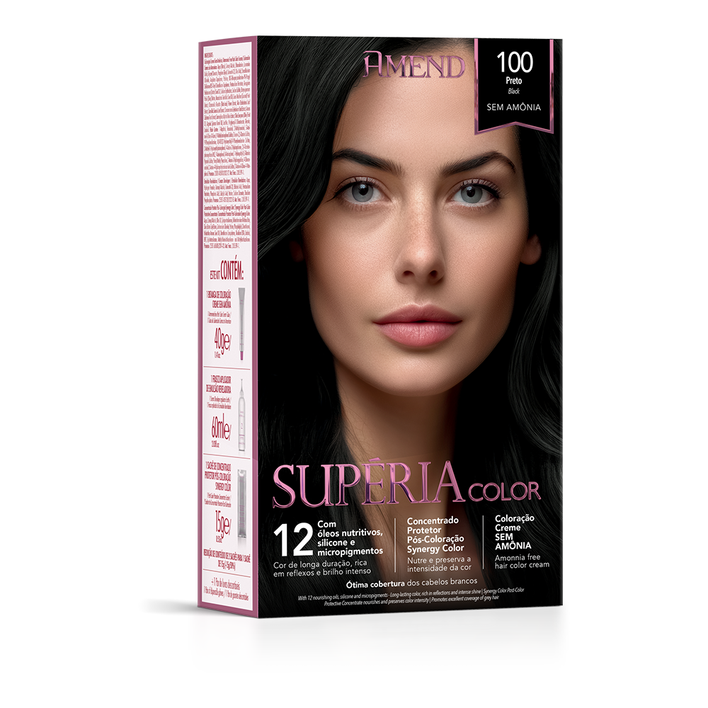 Kit Tonalizante Amend Supéria Color 100 Preto